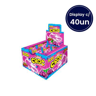 Chiclete Sabor Uva Buzzy Croc Display c/ 40un