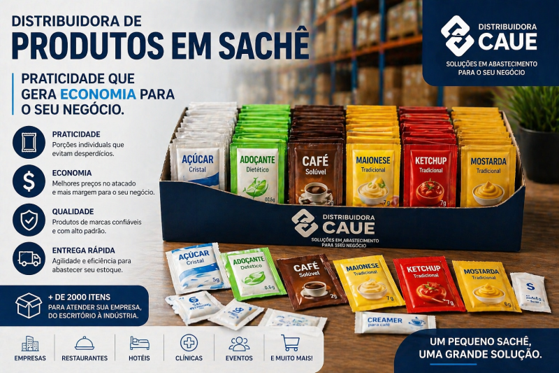 Distribuidora de produtos em sachê: praticidade, economia e abastecimento eficiente