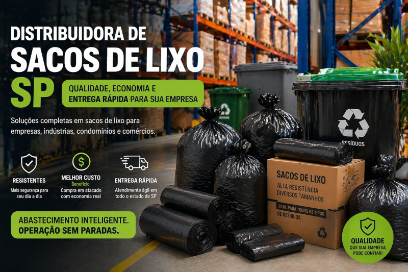 Distribuidora de sacos de lixo SP: como reduzir custos e otimizar sua operação