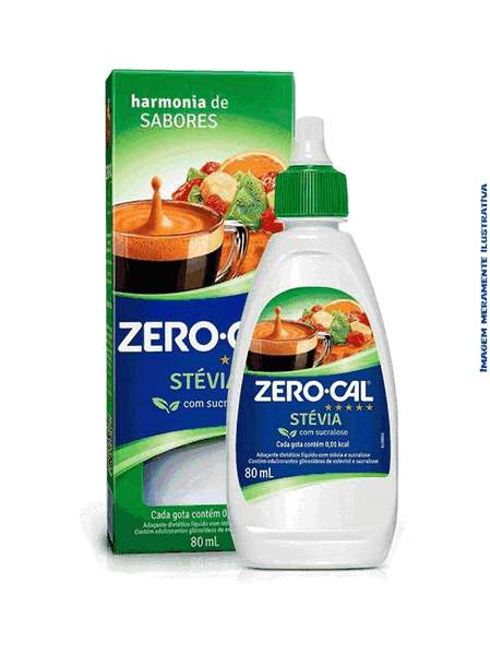 Adoçante Líquido Stévia Zero Cal - 80ml