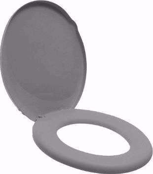 Assento Sanitário Cinza Tigre