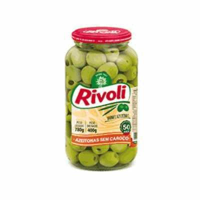 Atle Rinvoll Azeitona Verde sem Caroço Rivoli - 400g - CAUE DISTRIBUIDORA