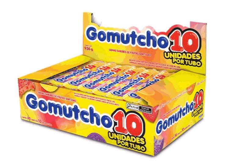 Bala de Goma Frutas Sortidas Gomutcho Display c/ 30un