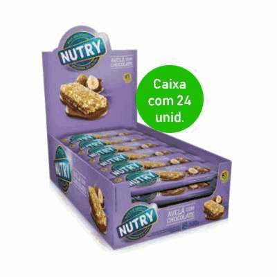 Barra de Cereal Nutry Avelã com Chocolate com 24 Unidades
