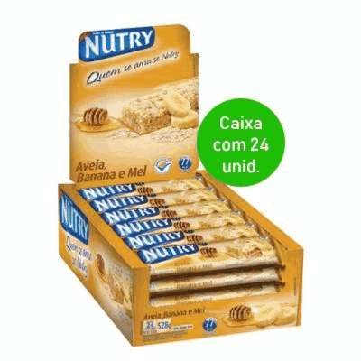 Barra de Cereal Nutry Banana,Aveia e Mel com 24 unidades