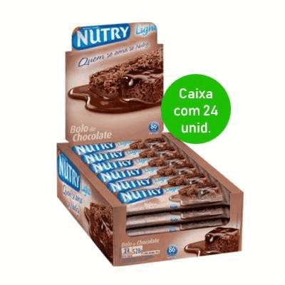 Barra de Cereal Nutry Bolo de Chocolate com 24 unidades