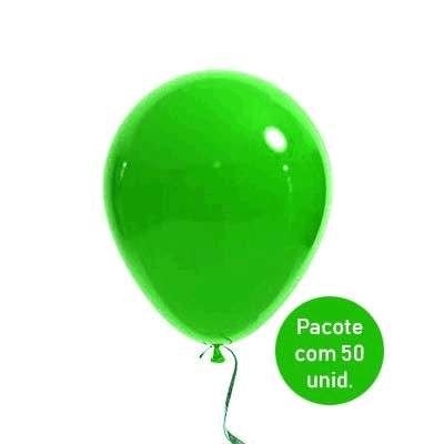 Bexiga Tradicional Verde n°9 Mac Balloon - Pct. com 50 Unidades