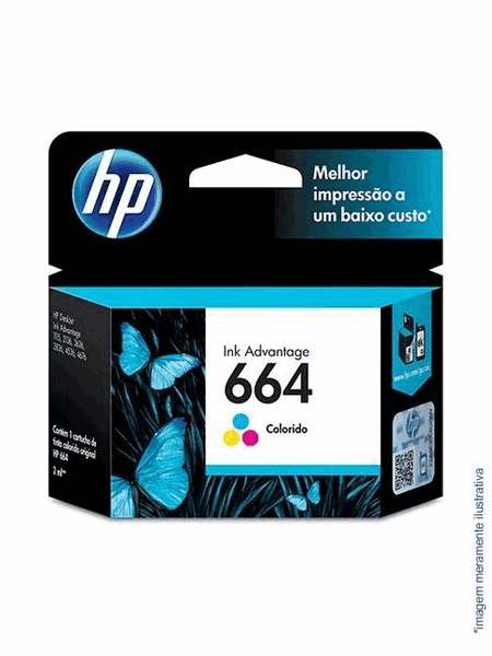 Cartucho HP 664 Colorido Original