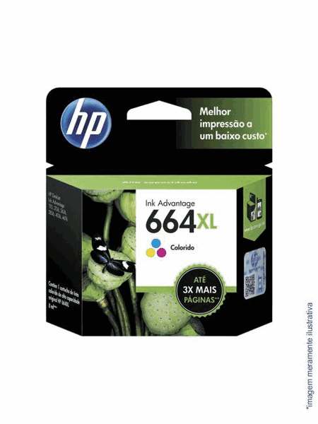 Cartucho HP 664XL Colorido Original