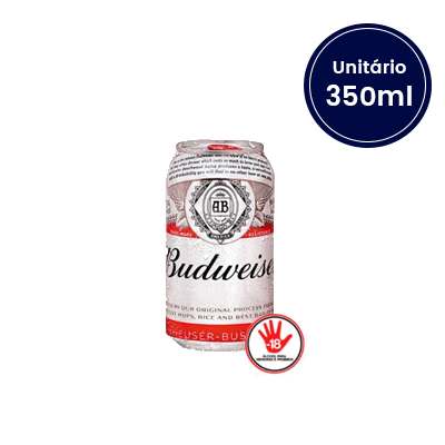Cerveja Budweiser lata com 350ml