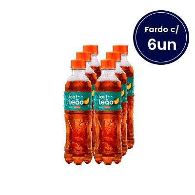 Chá Ice Tea Pessego 450ml Leão Fardo com 6 un