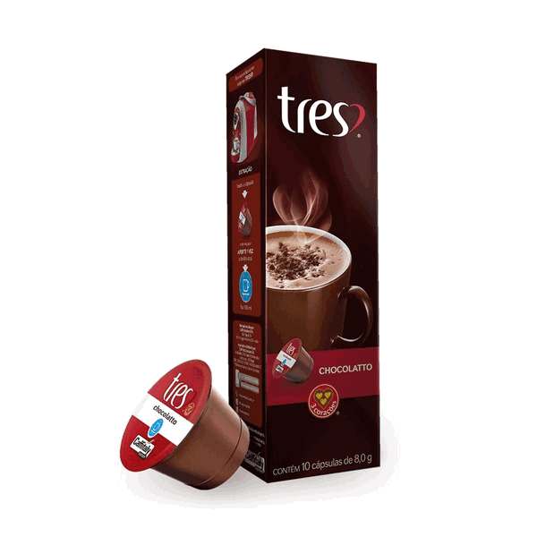 Cápsulas 3 Corações Chocolatto - Caixa com 10 Unidades