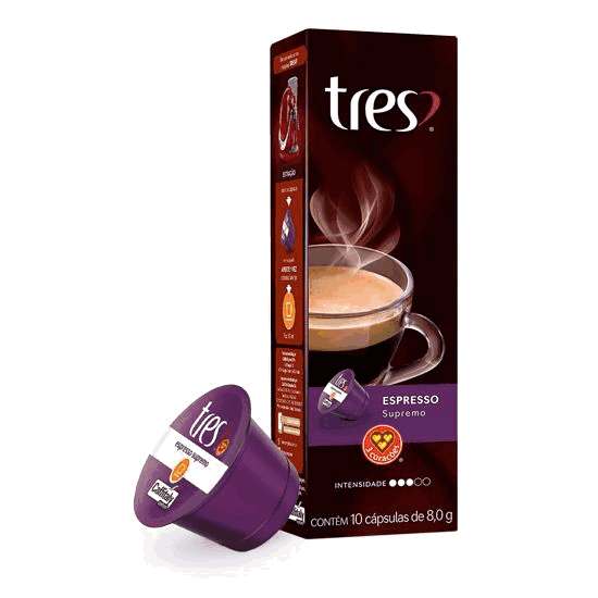 Cápsulas 3 Corações Espresso Supremo - Caixa com 10 Unidades