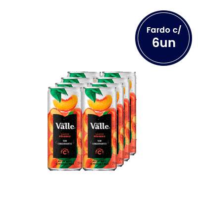Suco Sabor Pêssego Del Valle Lata 290ml Fardo com 6 unidades