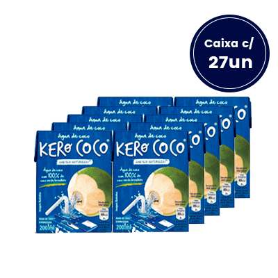Água de Coco Kero Coco 200ml - Caixa com 27 Unidades