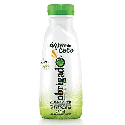 Água de Coco Obrigado 350ml - Caixa com 12 Unidades