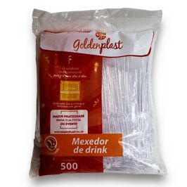 Mexedor Grande de Café/Drink GoldenPlast - Pacote com 500 Un.